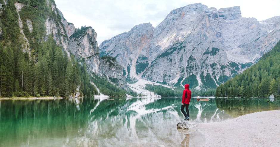 Person at Lake Braies